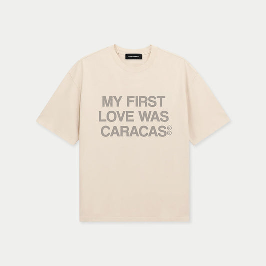 Front view of my first love was caracas graphic t-shirt by Caracas Merch