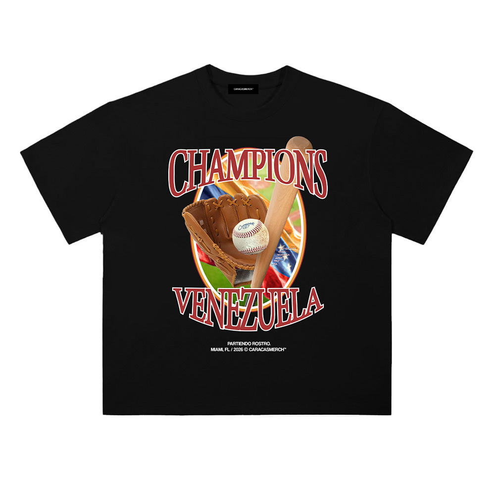 Venezuela baseball champions black tee 2026 vintage baseball graphic shirt