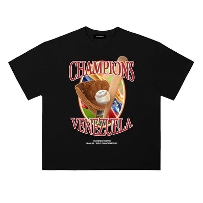 Venezuela baseball champions black tee 2026 vintage baseball graphic shirt