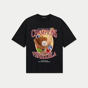 Venezuela Baseball Champions Black Tee