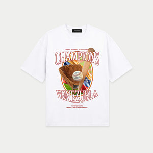 Venezuela Baseball Champions White Tee