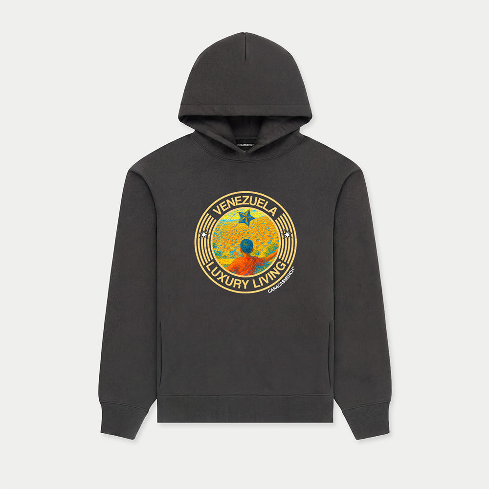 Caracas Merch Venezuela Luxury Living hoodie front view