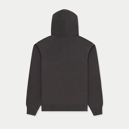 Back view of dark Venezuela Luxury Living hoodie by Caracas Merch