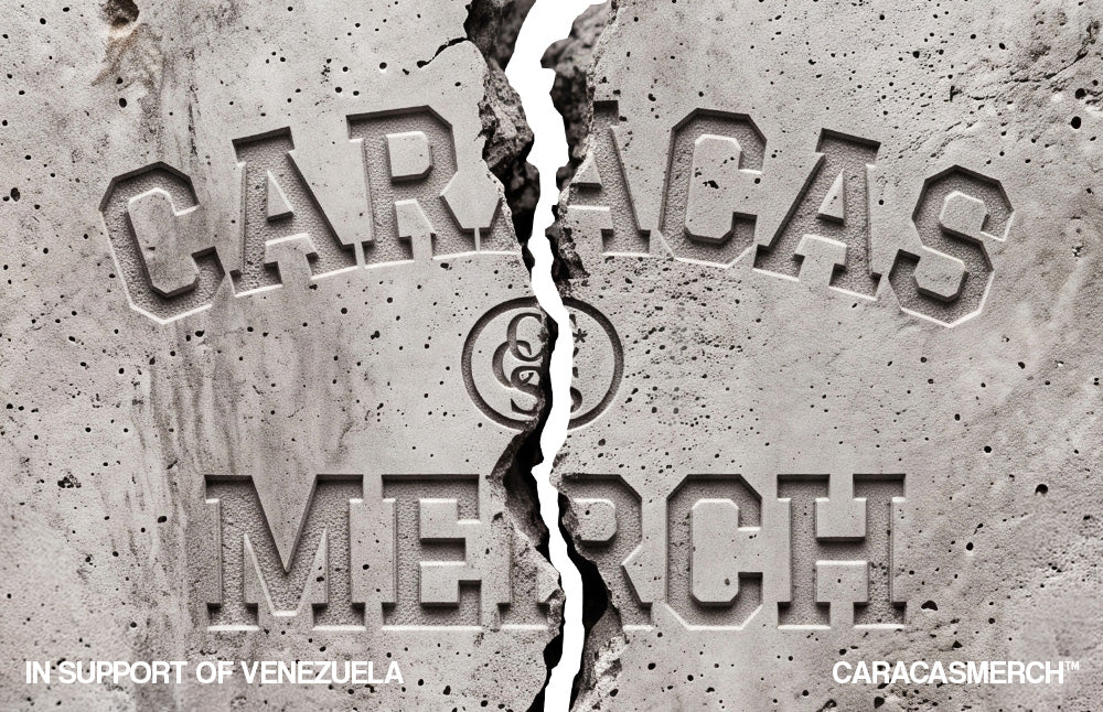 caracas merch banner in support of venezuela